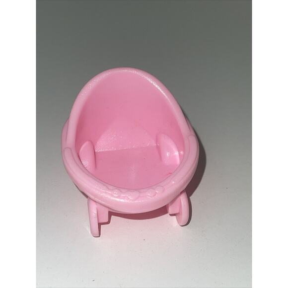 Fisher-Price Loving Family Dollhouse Replacement Pink Baby Doll Buggy Stroller - Picture 1 of 5